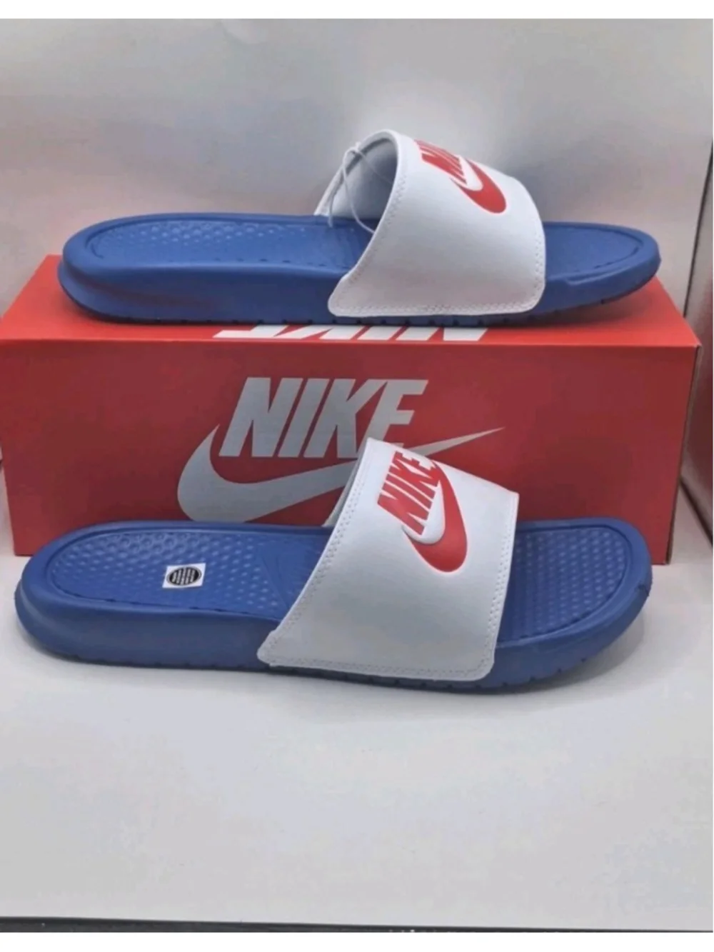 Nike Blue And White Slide Sandals US Size 10 MPN 343880-410
